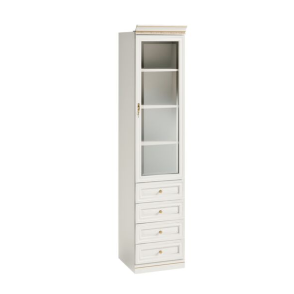Vit Garderobsmodul 1D-08 Höger Glas - Monte Carlo