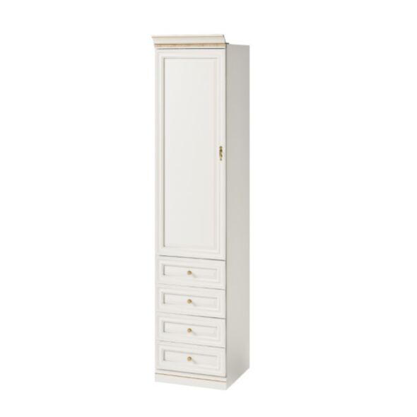 Vit Garderobsmodul 1D-08 Panel Vänster - Monte Carlo