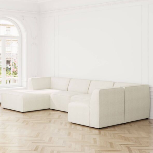 U-modulsoffa Vänster 343cm Vit - London