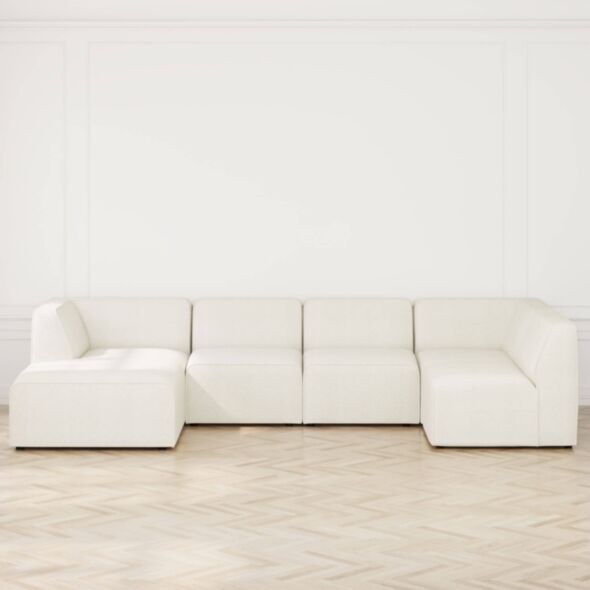 U-modulsoffa Vänster 343cm Vit - London