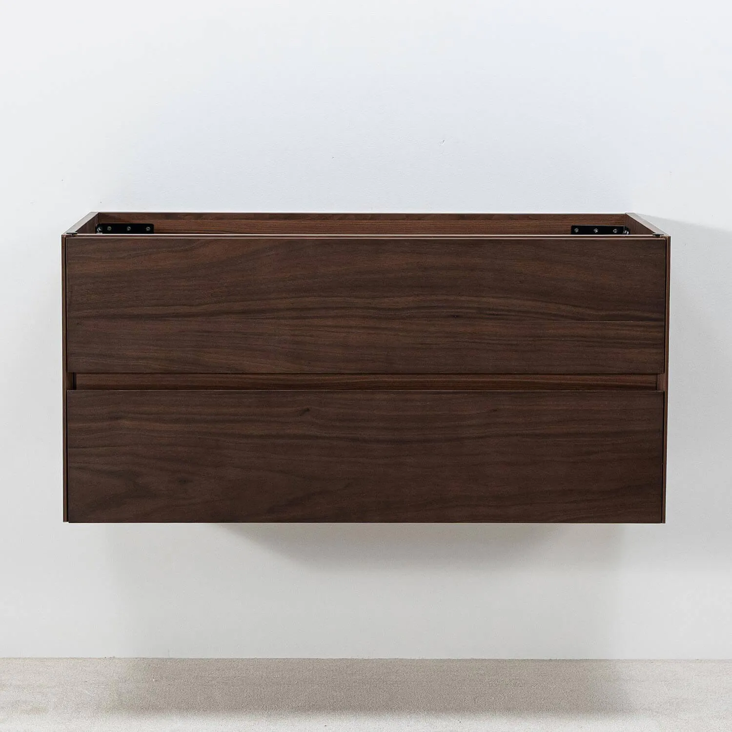 Badrumskommod Valnöt 100cm Beige Marmor - Marstrand