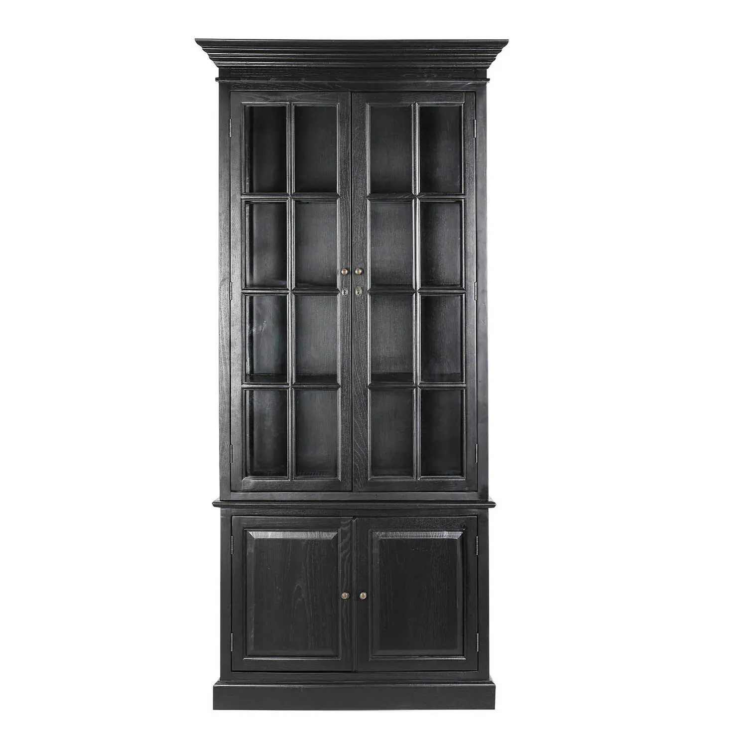 Vitrinskåp Svart Ek B100 x H234cm - Maine