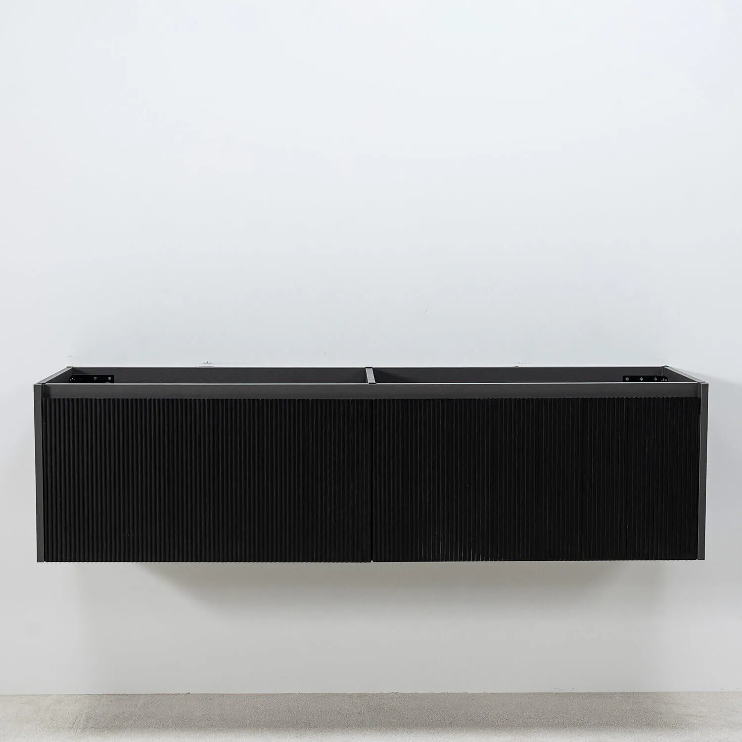 Dubbelkommod Svart 150cm Svart Helgjuten - Båstad