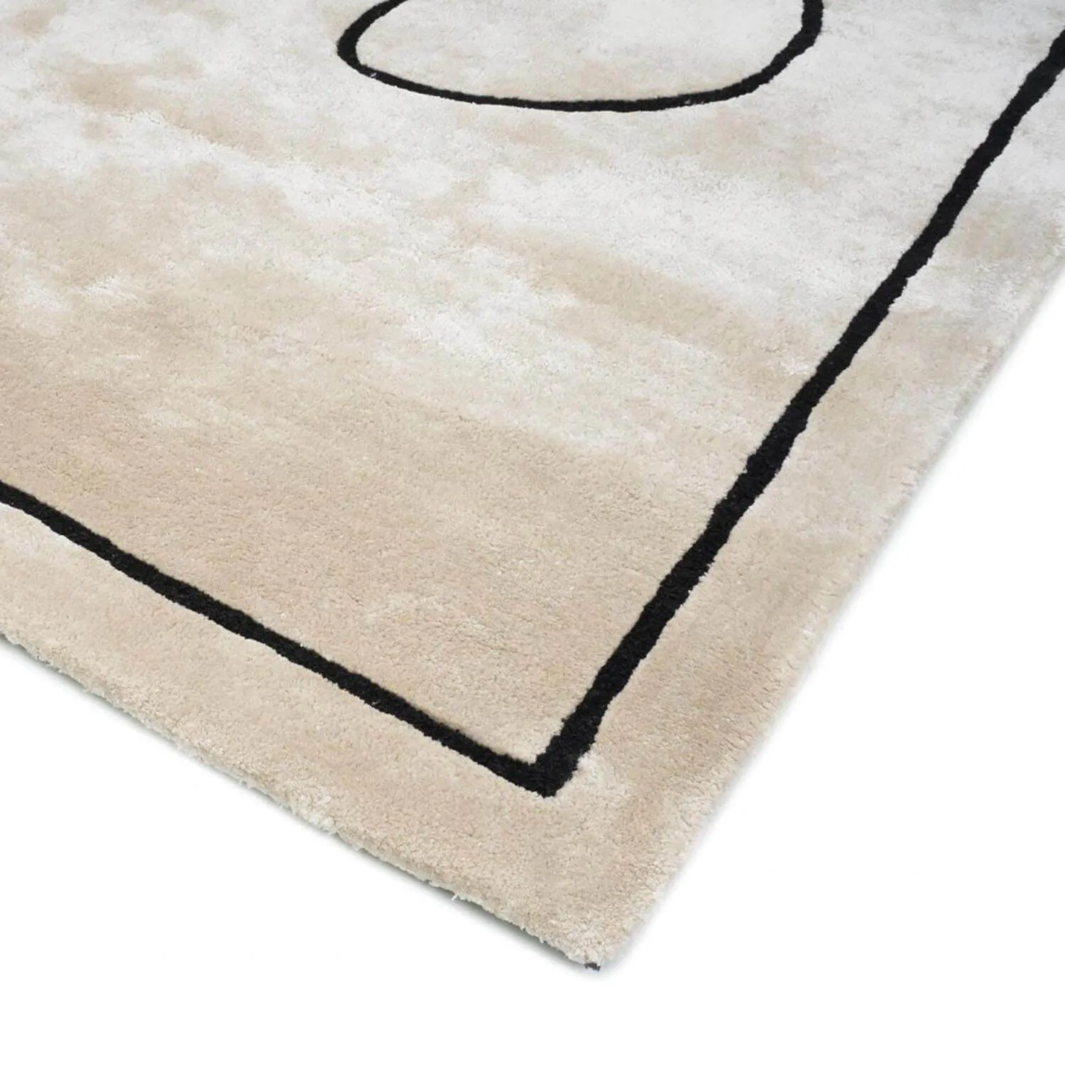 Beige Viskosmatta 160x230cm - Cats