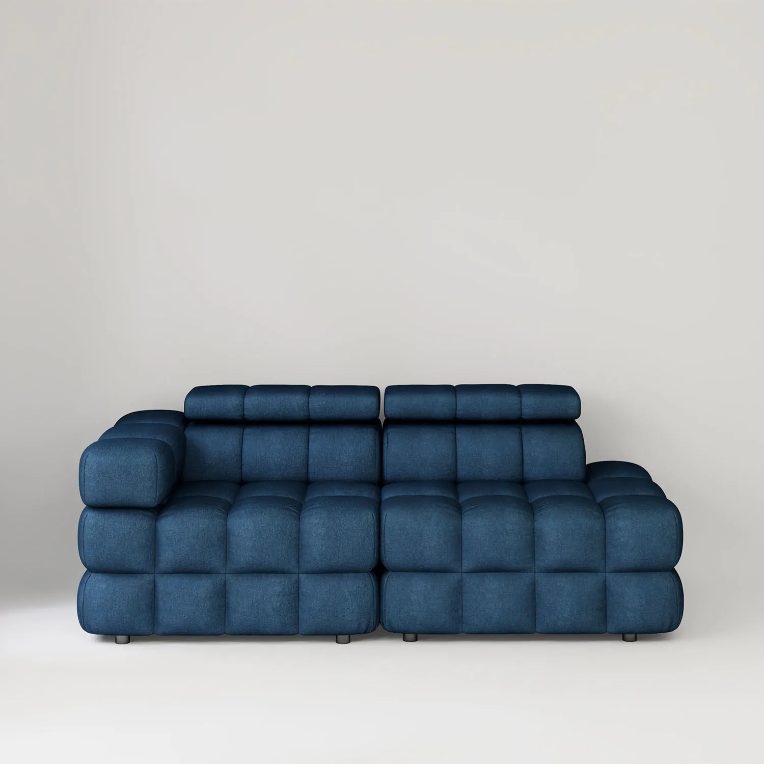 Soffa 2-sits 213cm Mörkblå Armstöd Vänster - Paris