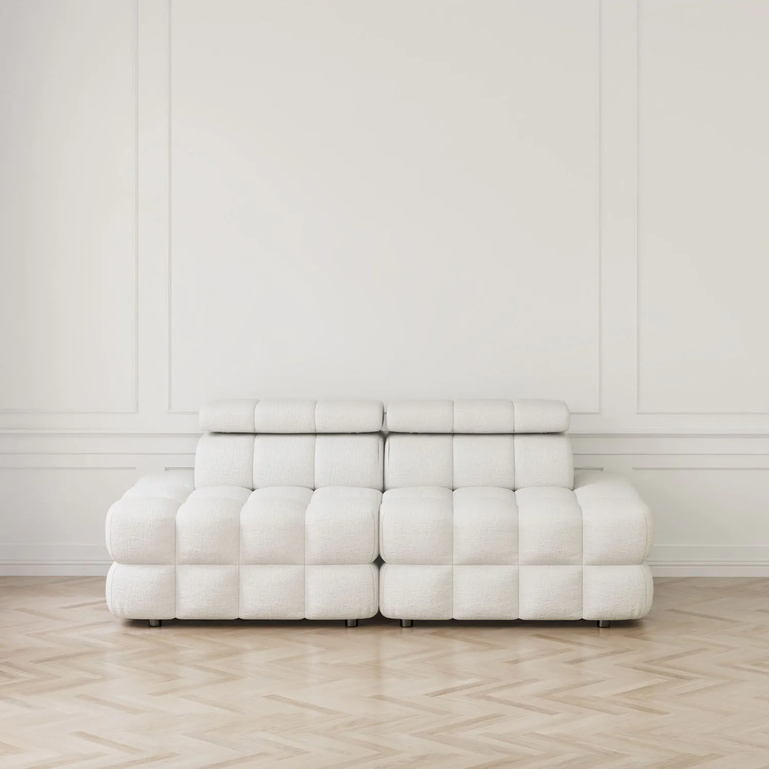 Soffa 2-sits 216cm Vit Utan Armstöd  - Paris