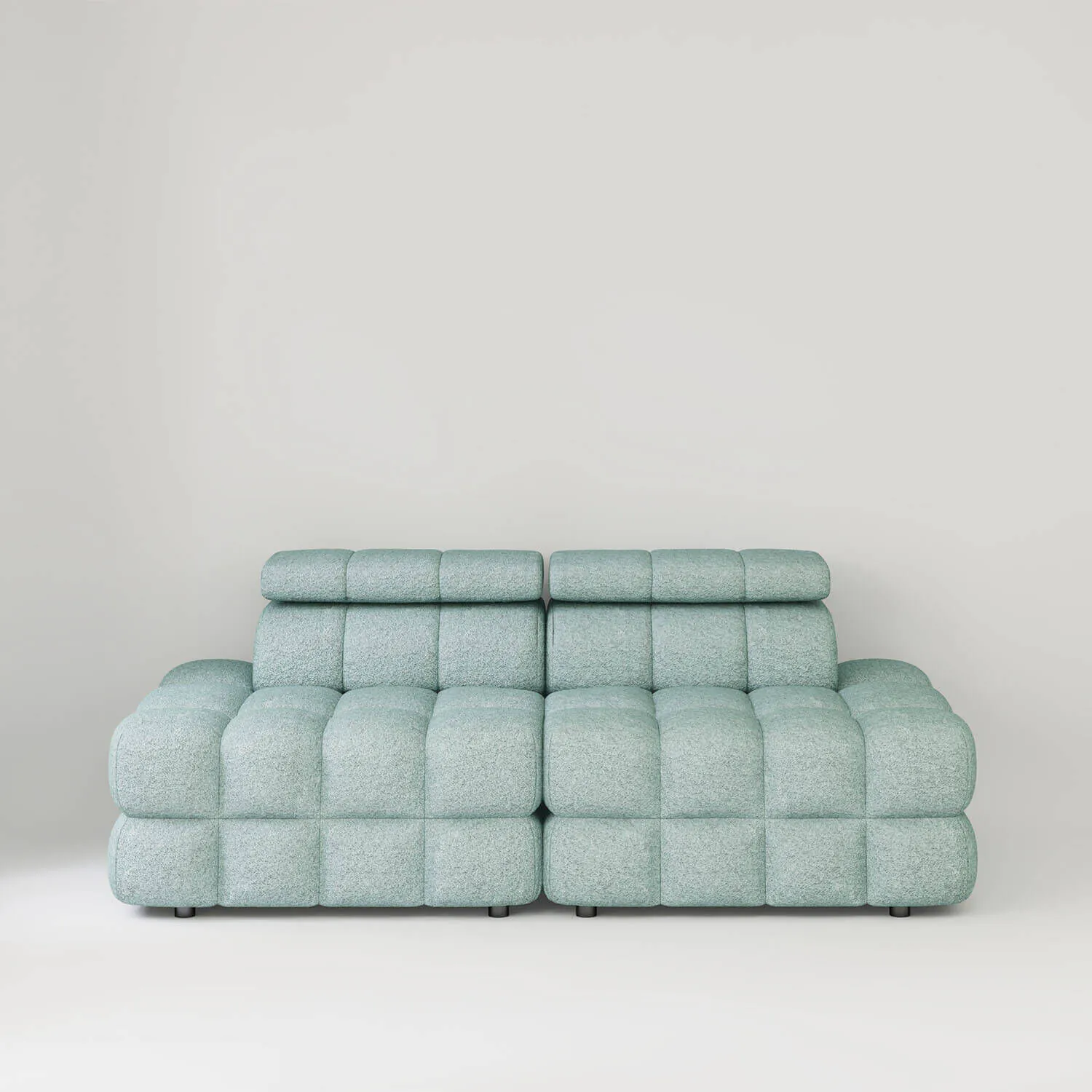 Soffa 2-sits 216cm Mintgrön Boucle Utan Armstöd - Paris