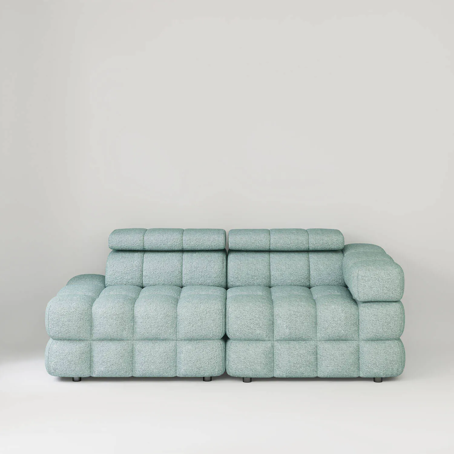 Soffa 2-sits 213cm Mintgrön Boucle Armstöd Höger - Paris