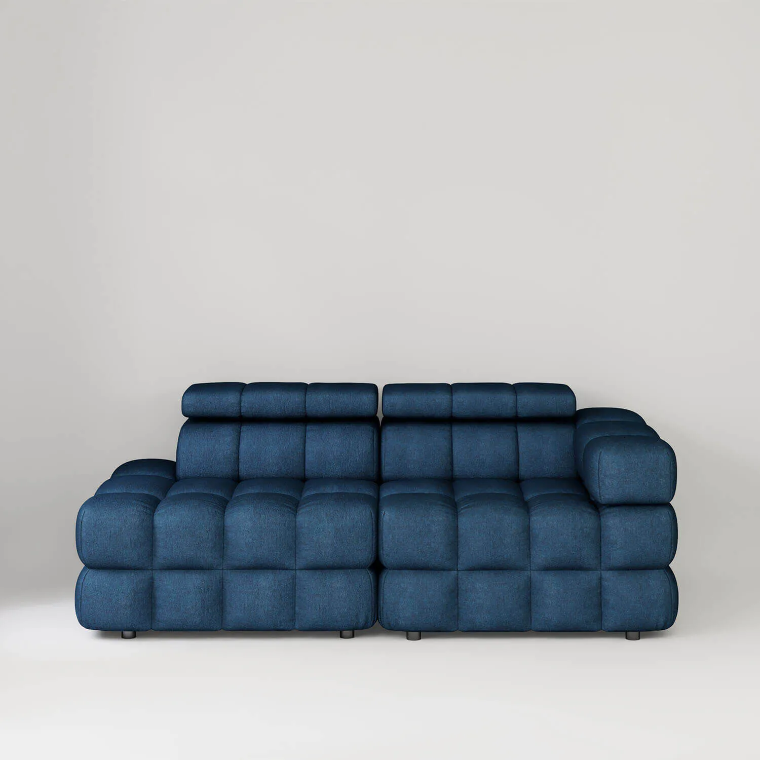 Soffa 2-sits 213cm Mörkblå Armstöd Höger - Paris