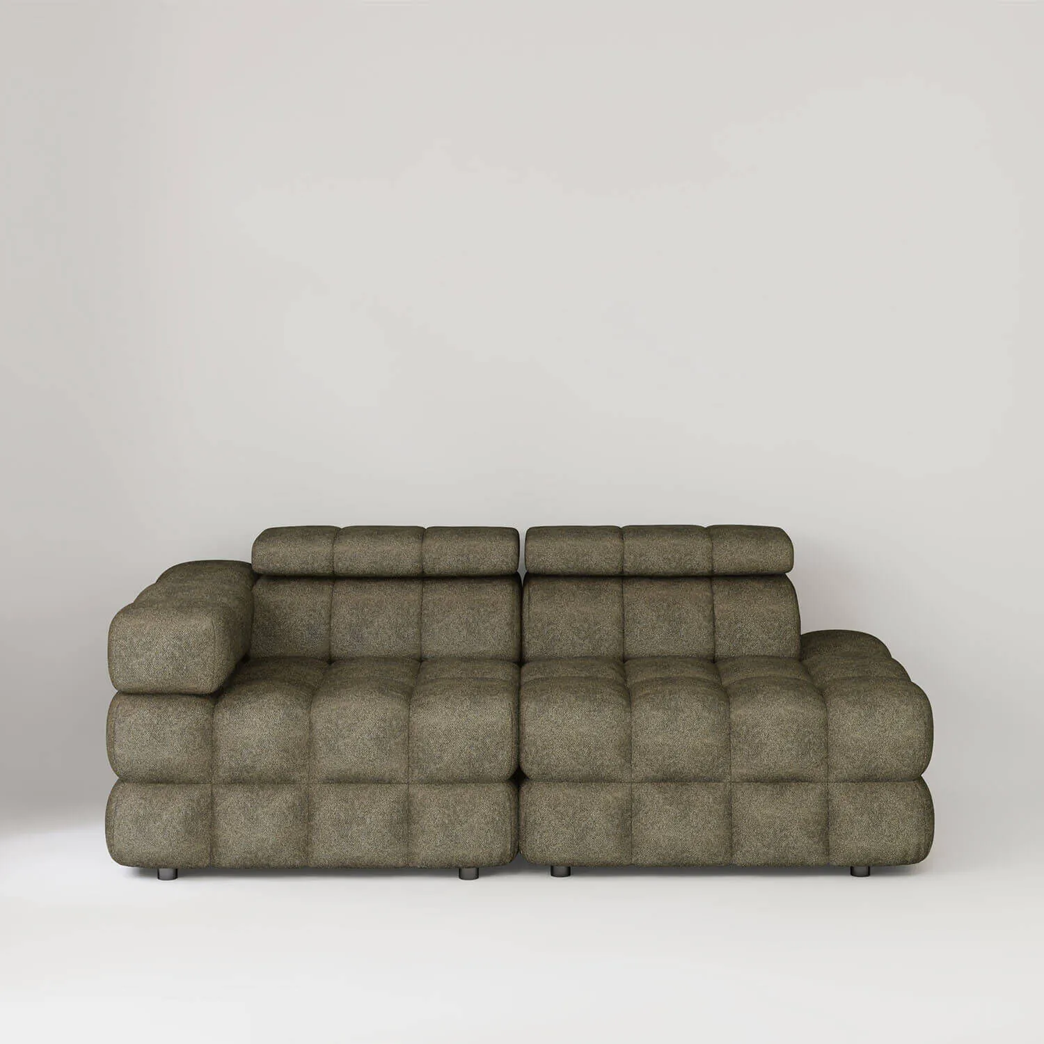 Soffa 2-sits 213cm Olivgrön Armstöd Vänster - Paris