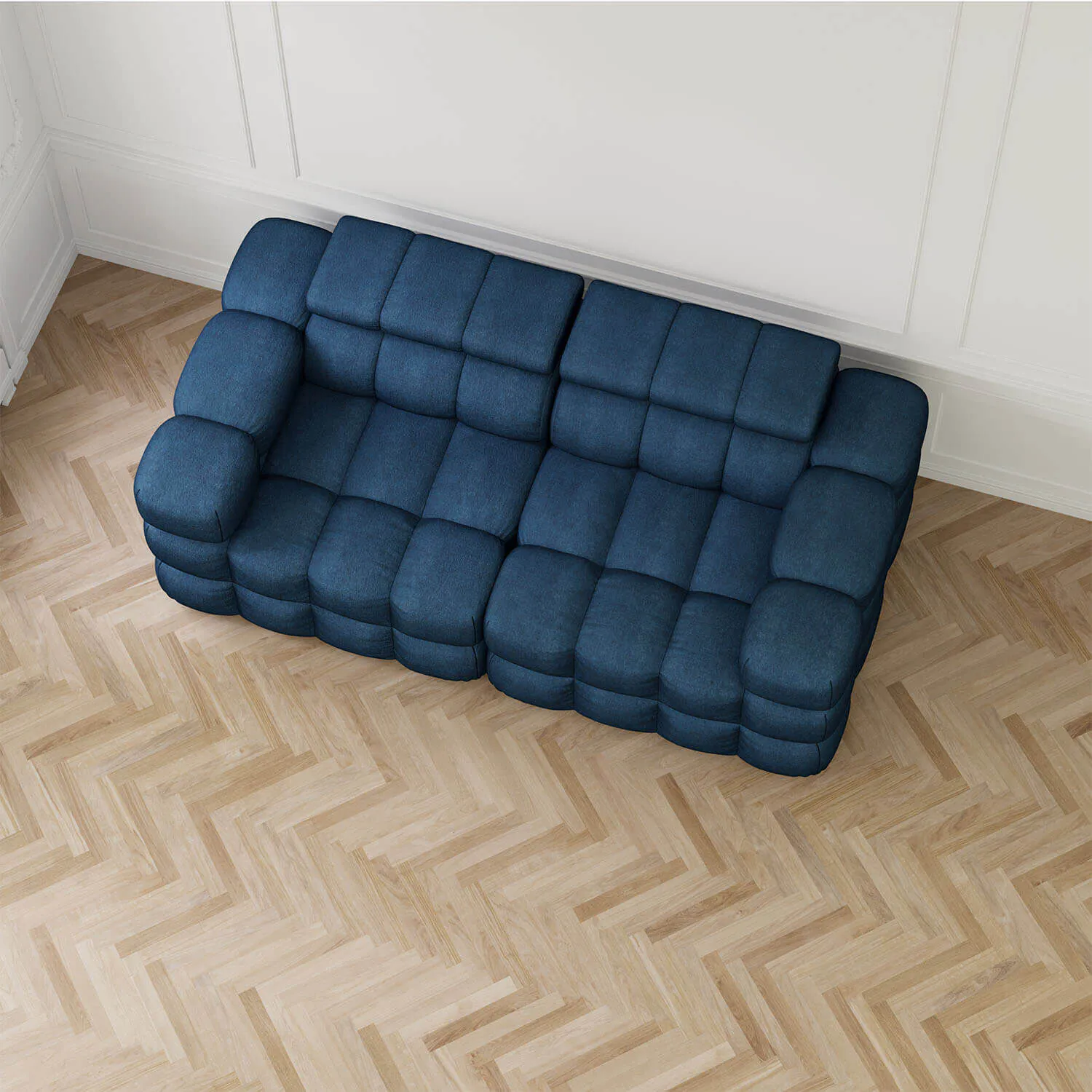 Soffa 2-sits 210cm Mörkblå  - Paris