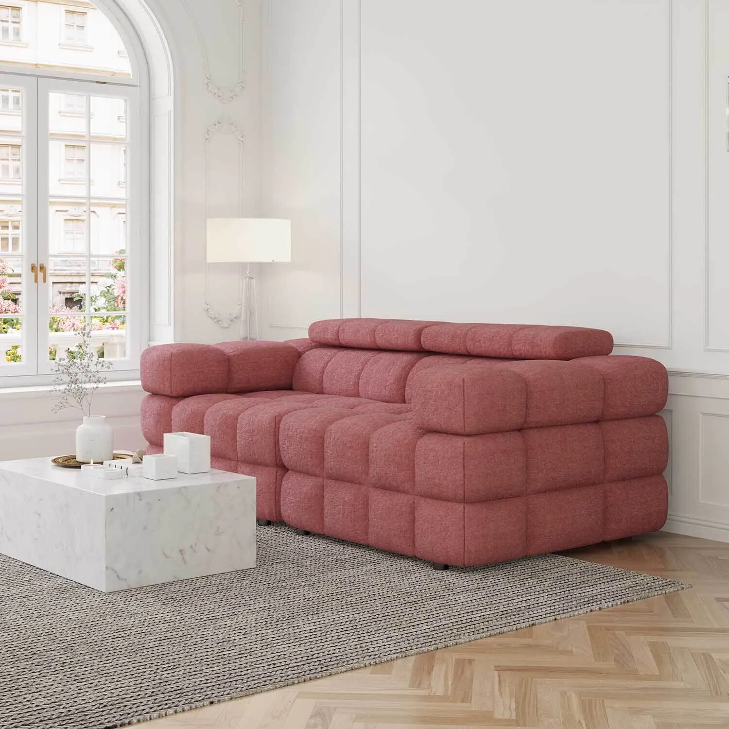 Soffa 2-sits 210cm Rosa  - Paris