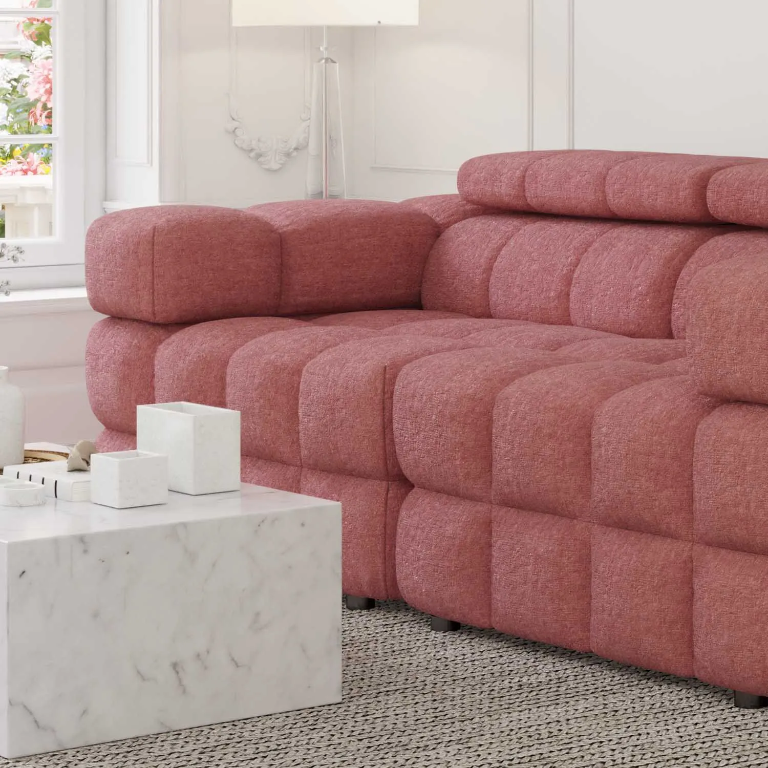 Soffa 2-sits 210cm Rosa  - Paris