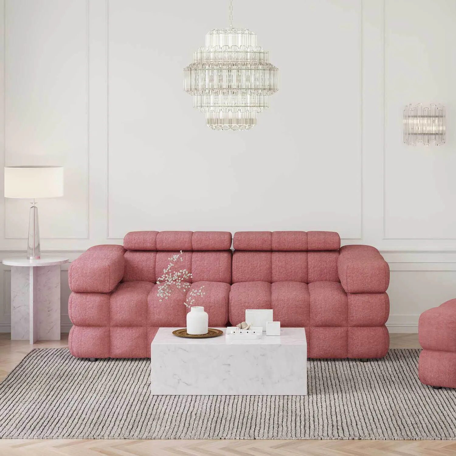 Soffa 2-sits 210cm Rosa  - Paris