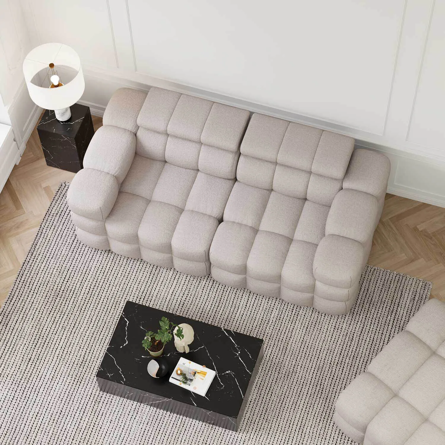 Soffa 2-sits 210cm Sand  - Paris