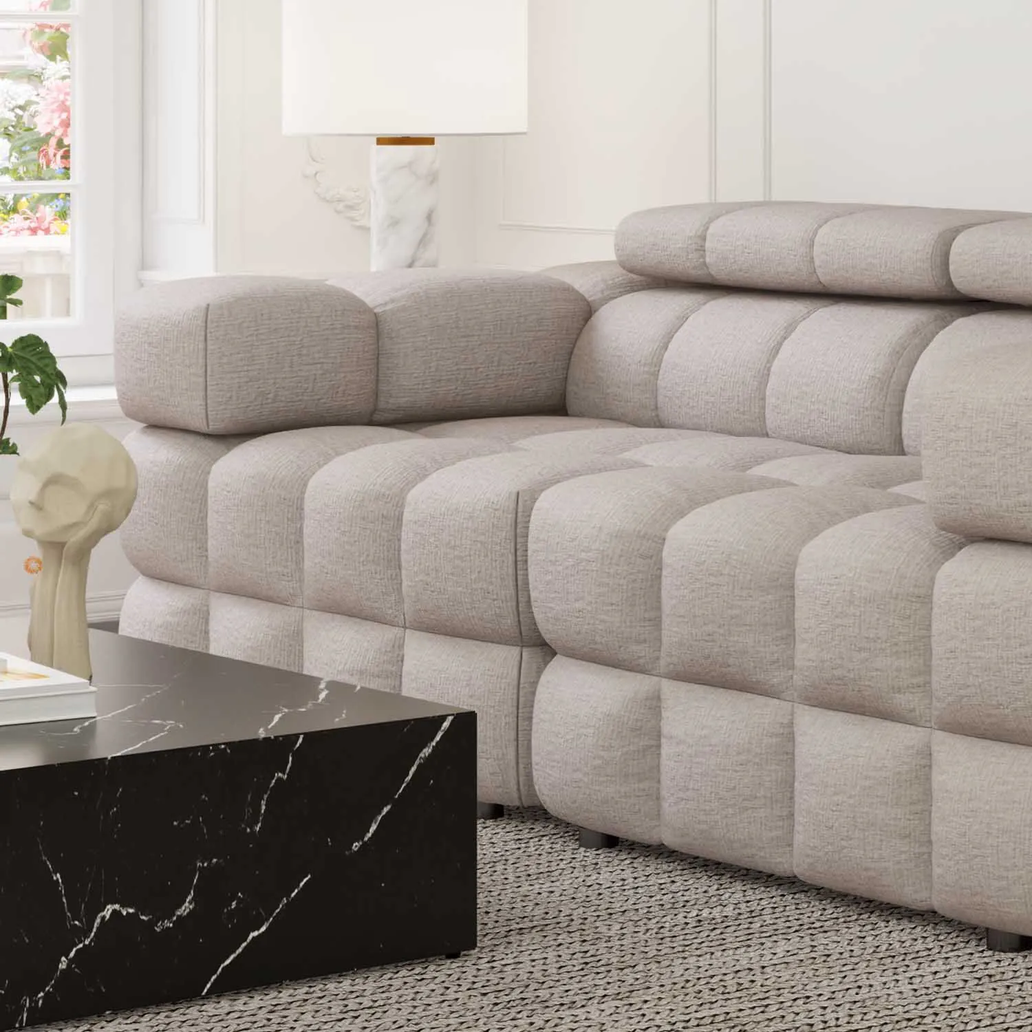 Soffa 2-sits 210cm Sand  - Paris
