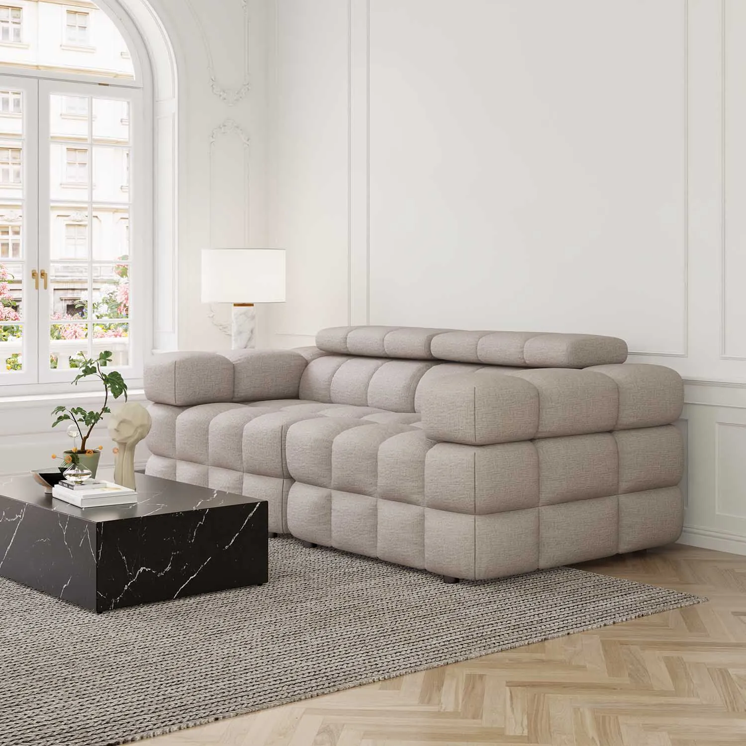 Soffa 2-sits 210cm Sand  - Paris