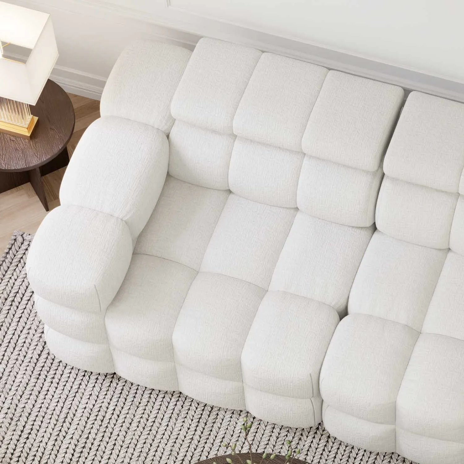 Soffa 2-sits 210cm Vit  - Paris