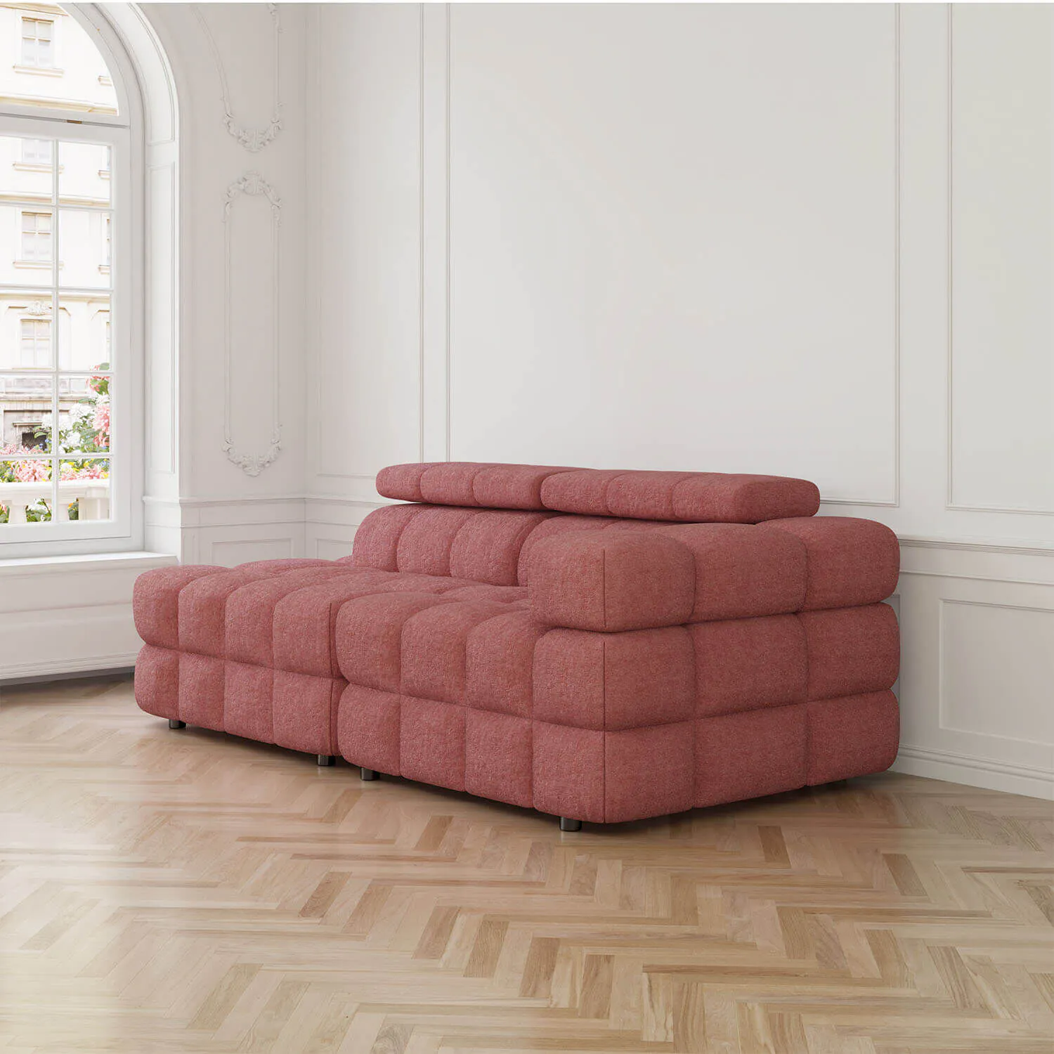Soffa 2-sits 213cm Rosa Armstöd Höger - Paris