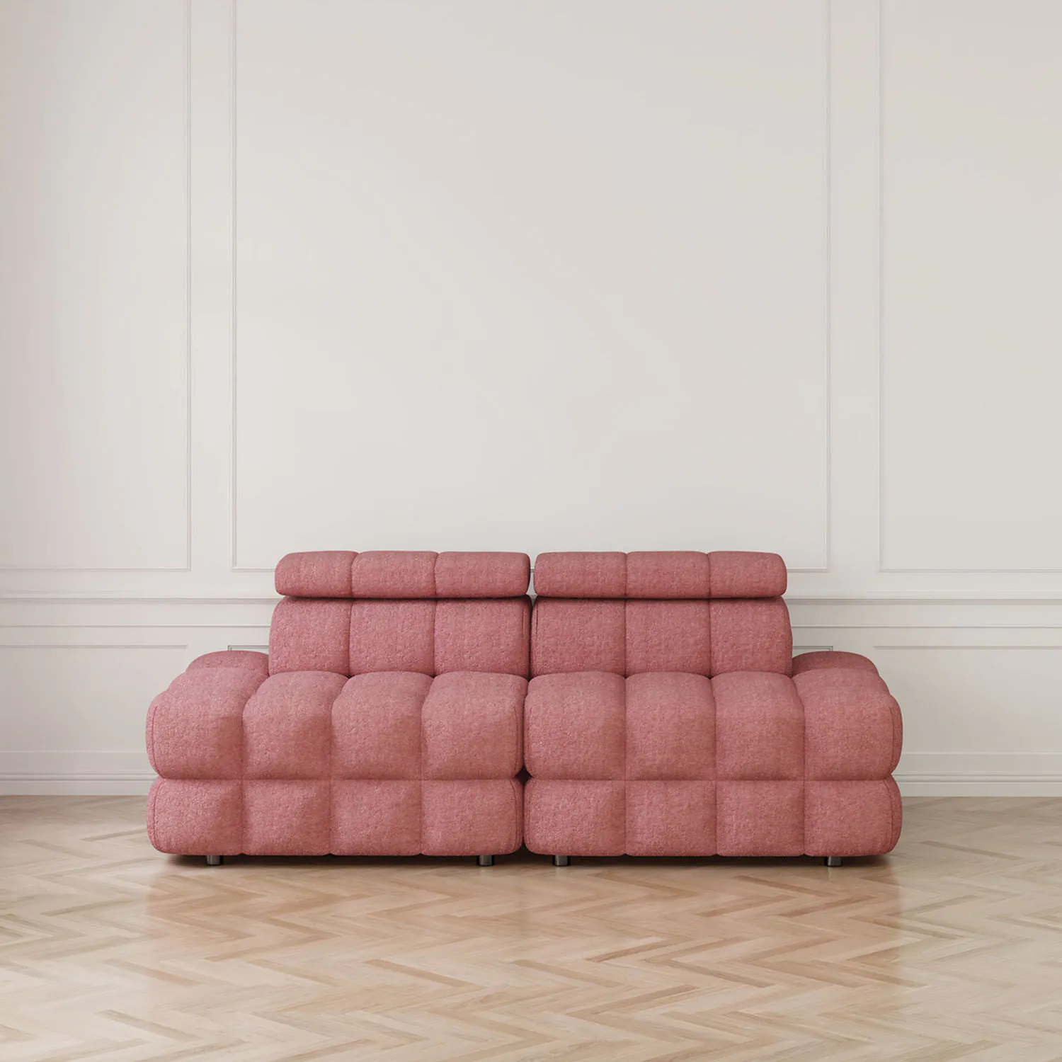 Soffa 2-sits 216cm Rosa Utan Armstöd - Paris