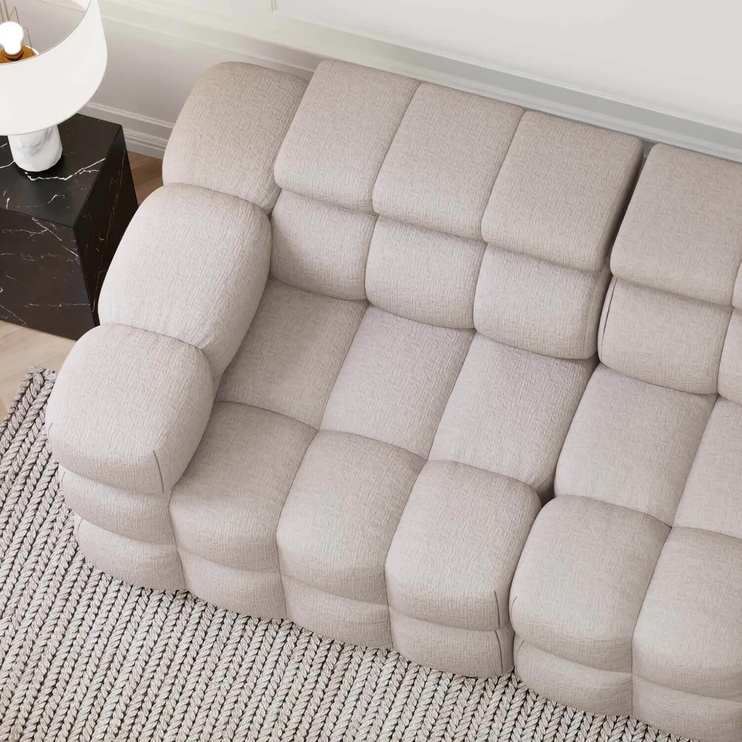 Soffa 2-sits 213cm Sand Armstöd Vänster - Paris