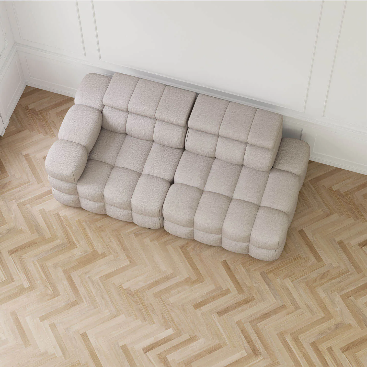 Soffa 2-sits 213cm Sand Armstöd Vänster - Paris