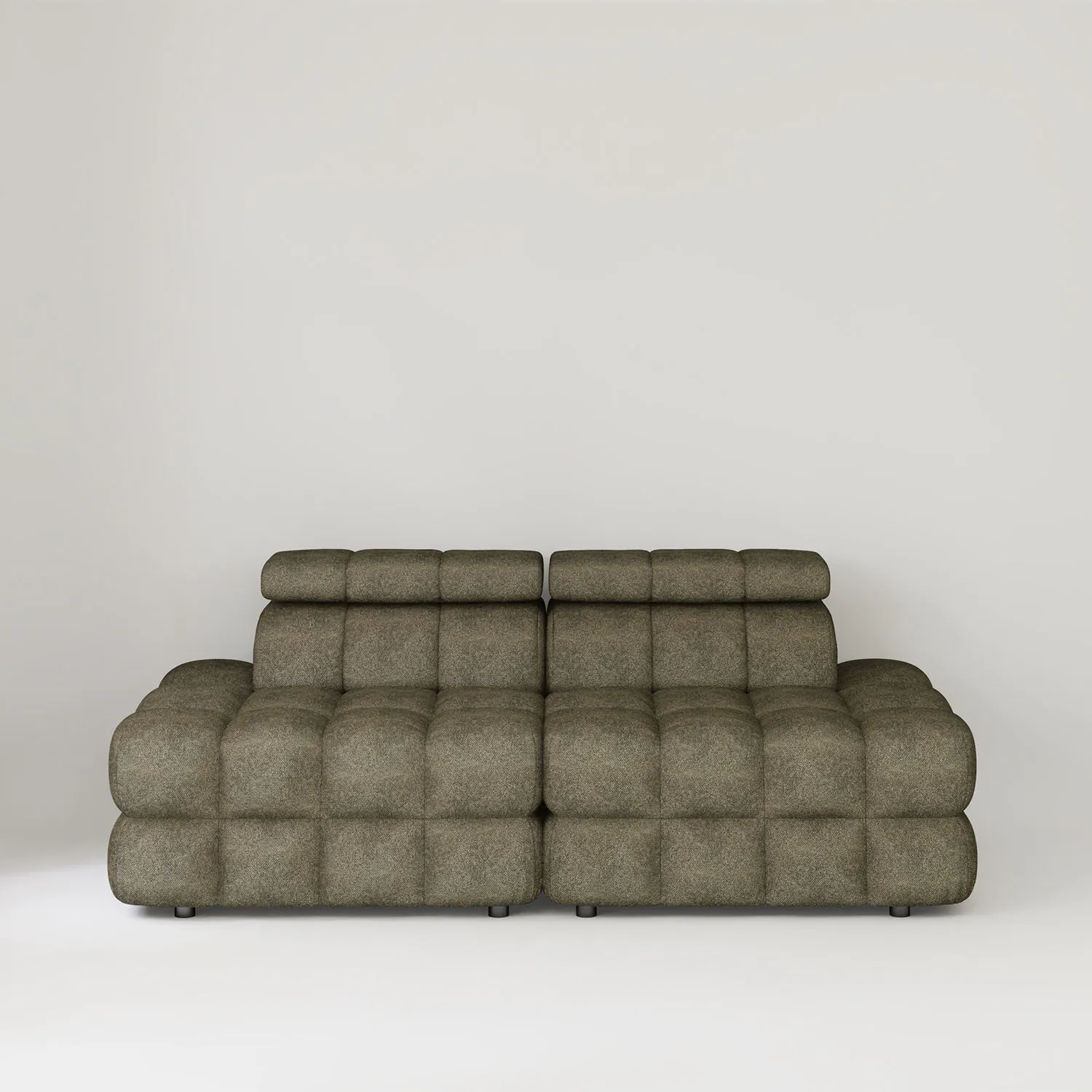 Soffa 2-sits 216cm Olivgrön Utan Armstöd - Paris