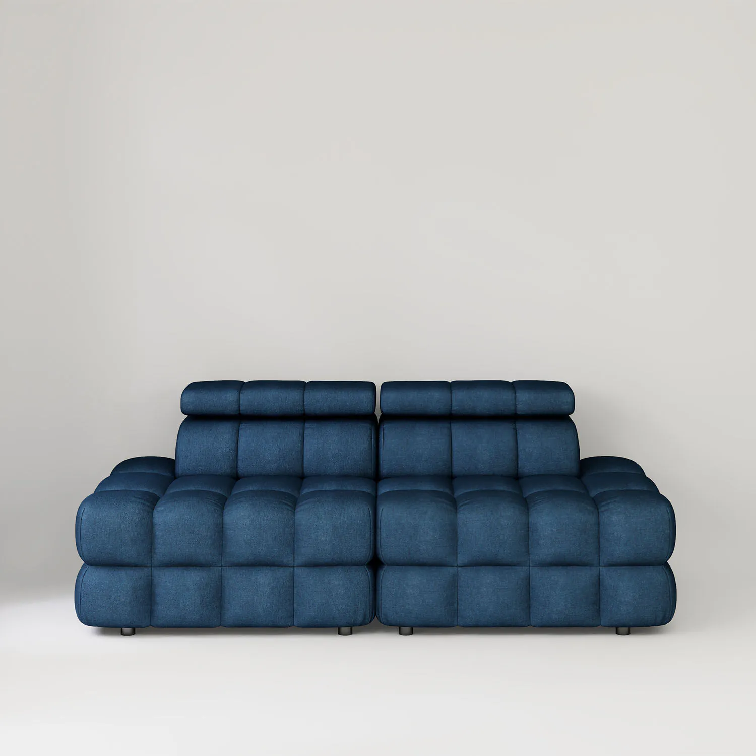 Soffa 2-sits 216cm Mörkblå Utan Armstöd - Paris