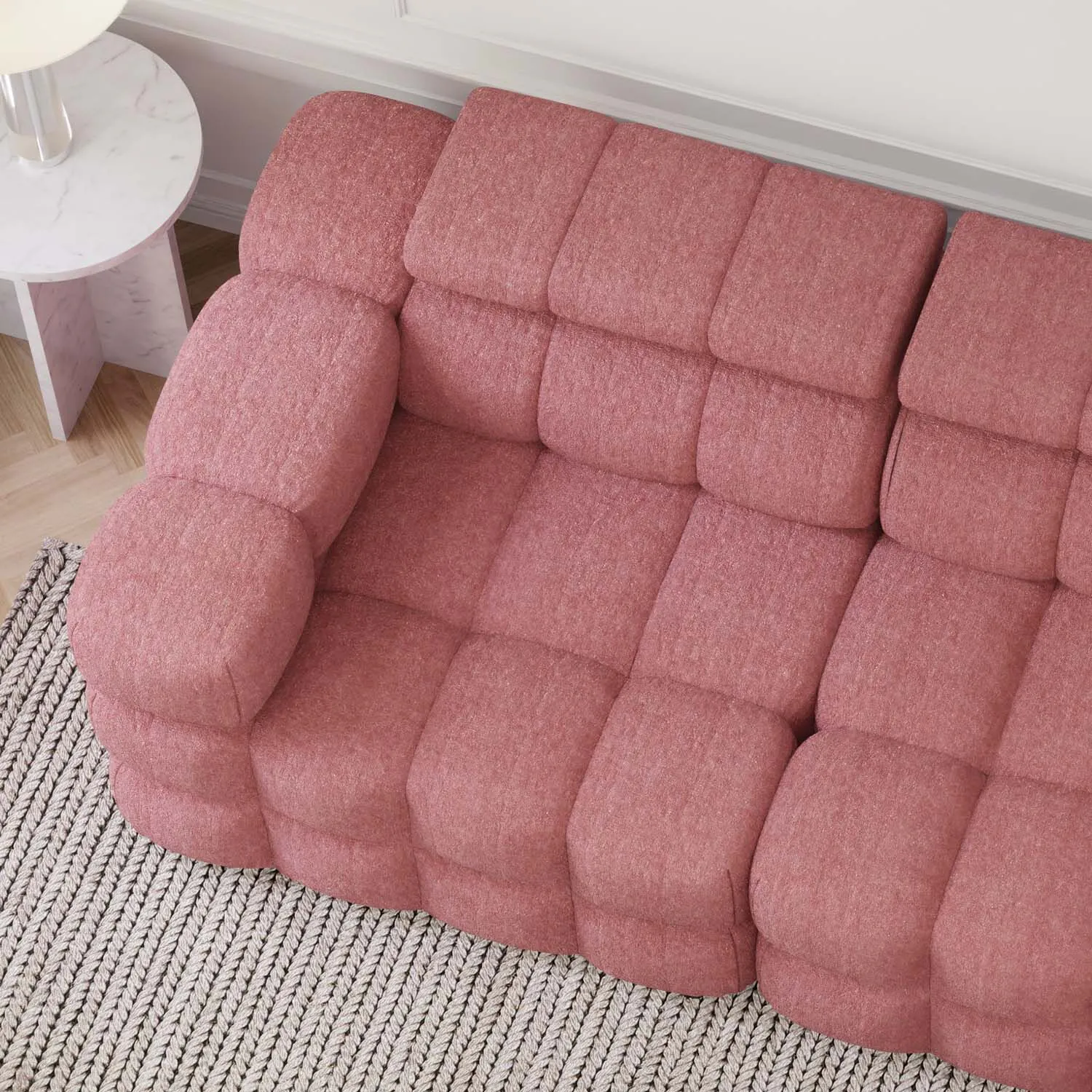 Soffa 2-sits 213cm Rosa Armstöd Vänster - Paris