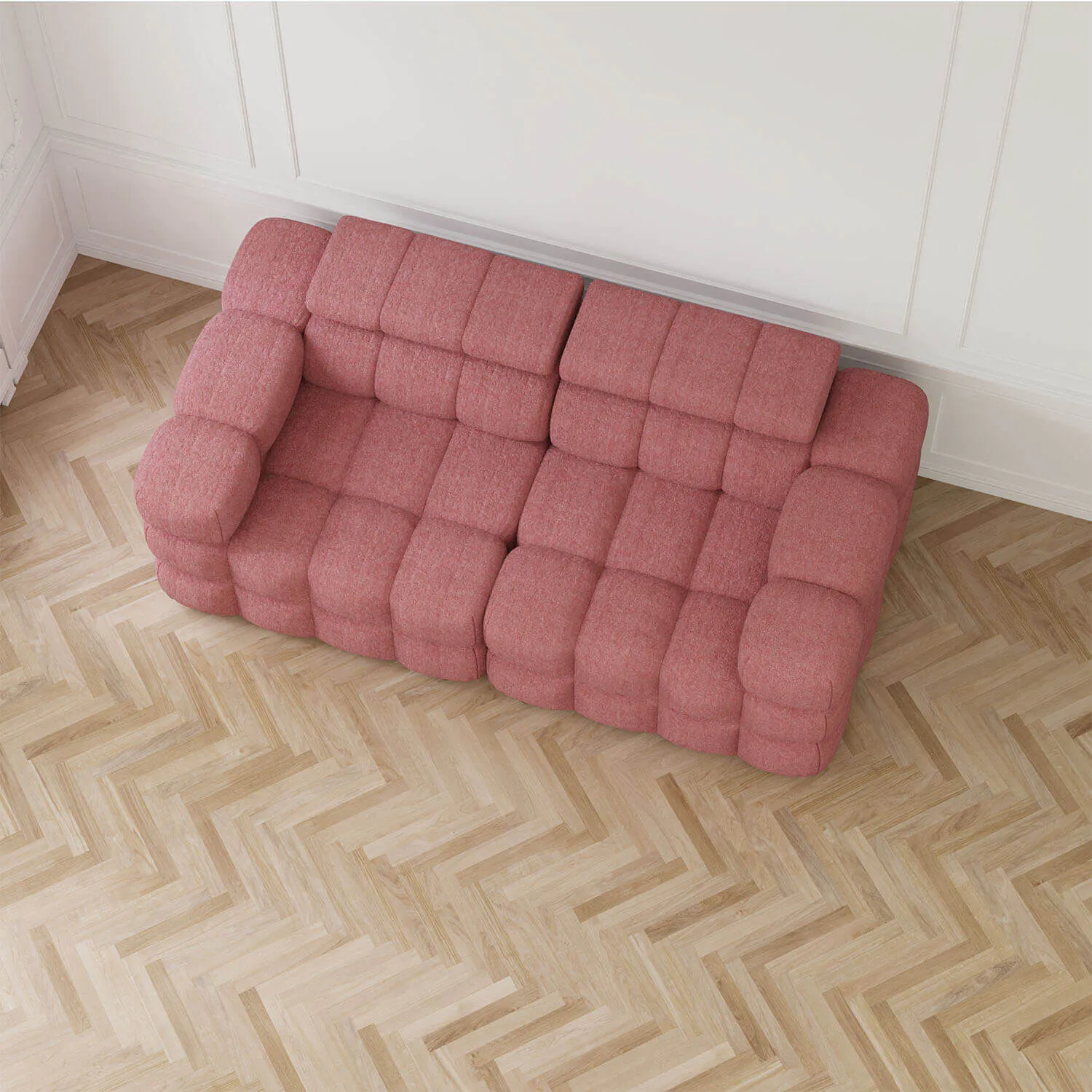 Soffa 2-sits 213cm Rosa Armstöd Vänster - Paris