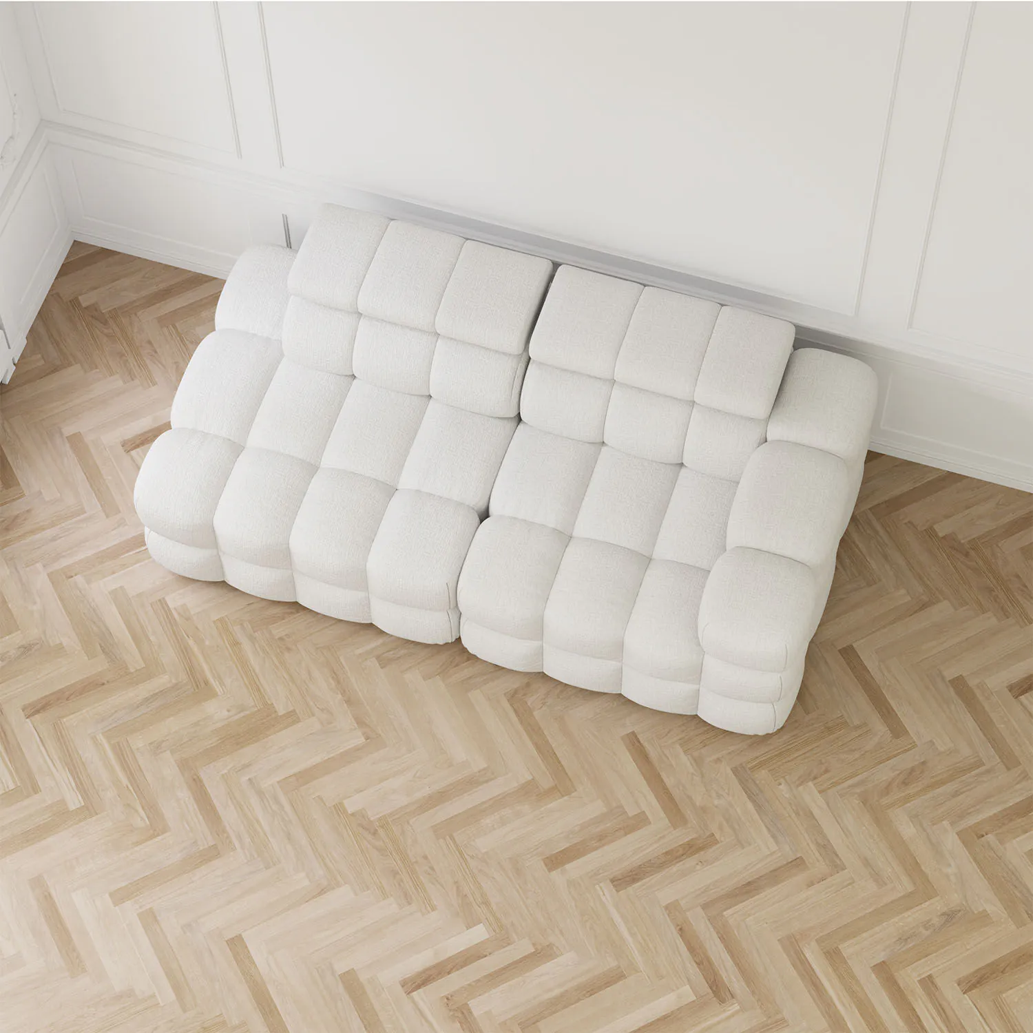 Soffa 2-sits 213cm Vit Armstöd Höger - Paris