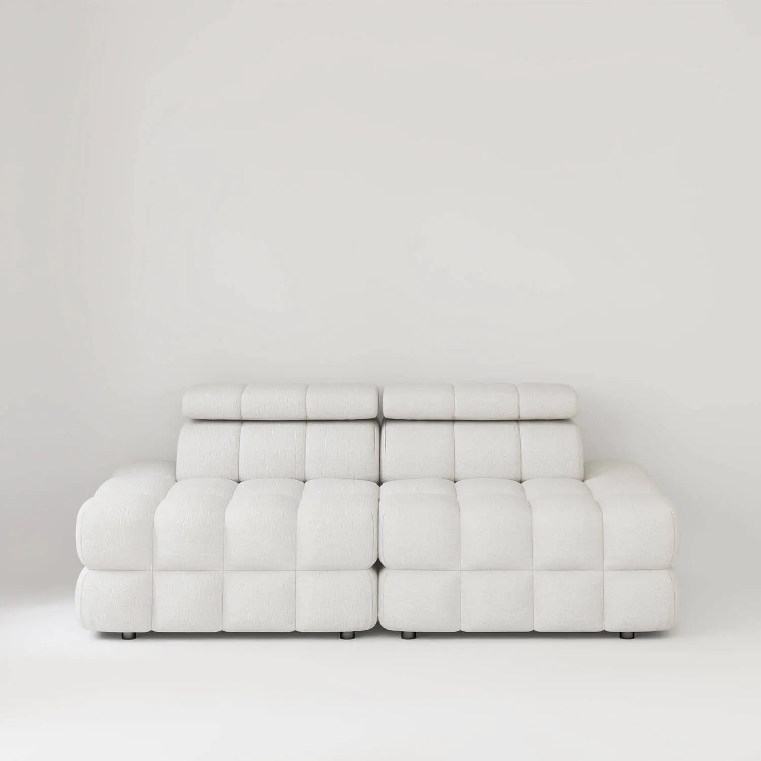 Soffa 2-sits 216cm Vit Utan Armstöd  - Paris