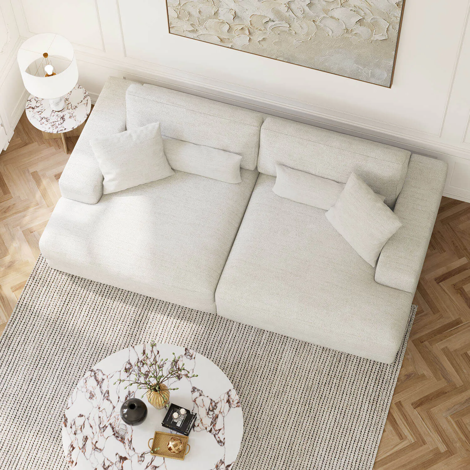 Djup Soffa 3-sits 268cm Greige - Milano