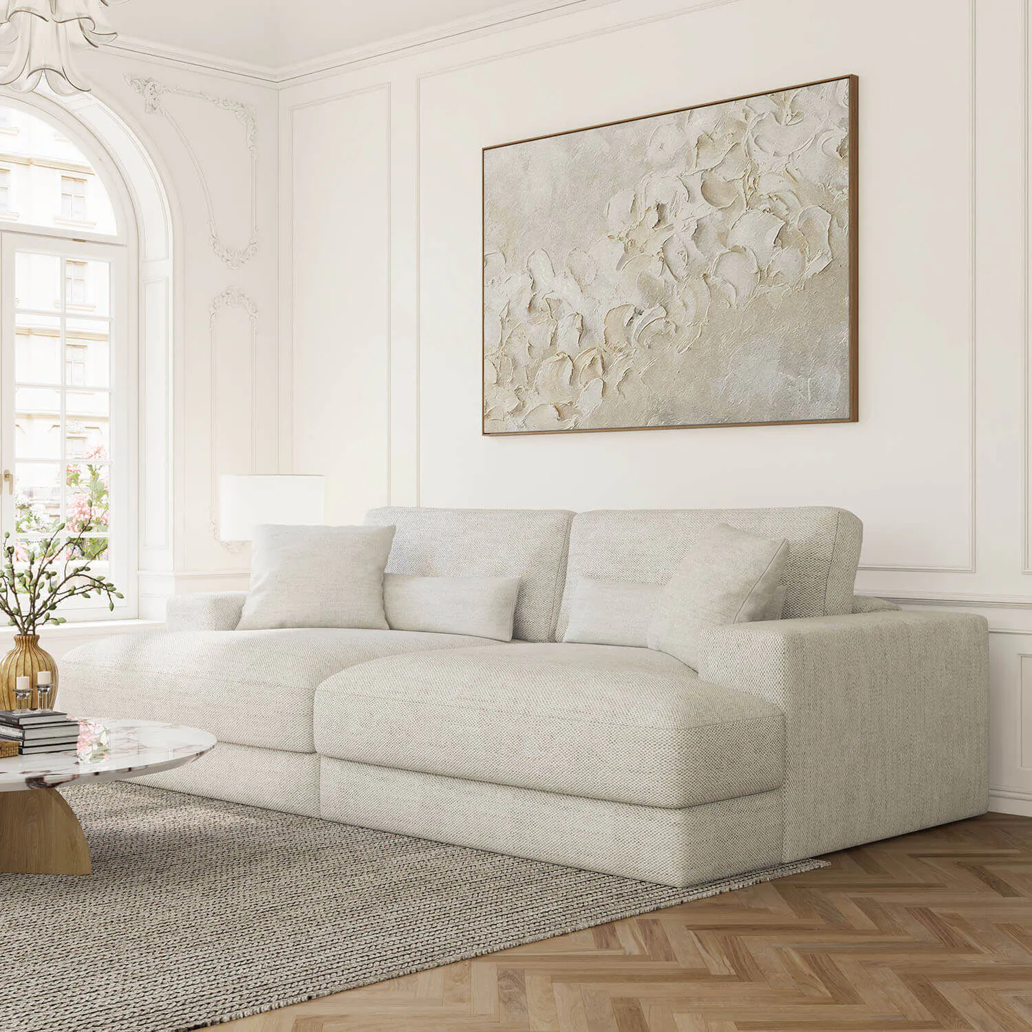 Djup Soffa 3-sits 268cm Greige - Milano