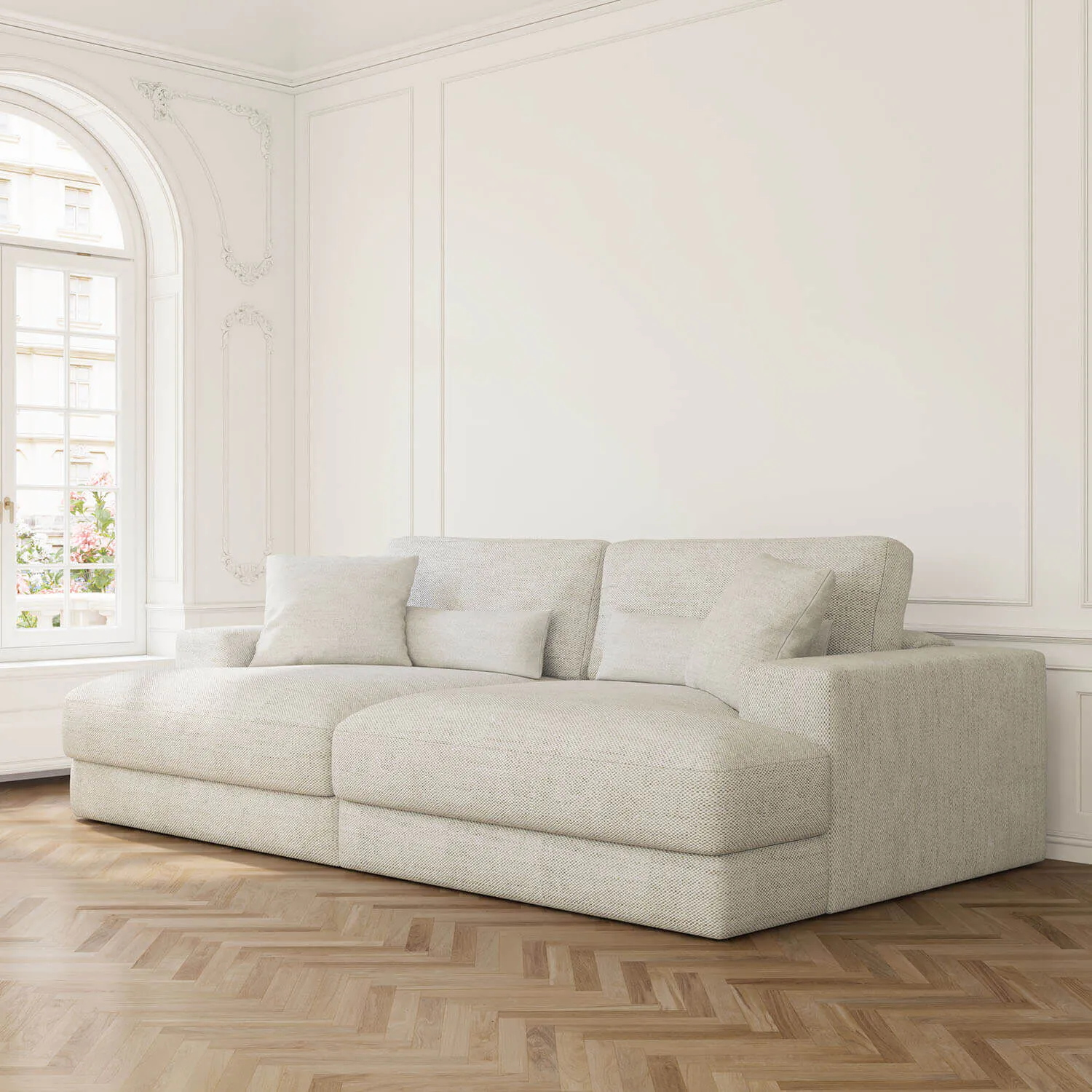 Djup Soffa 3-sits 268cm Greige - Milano