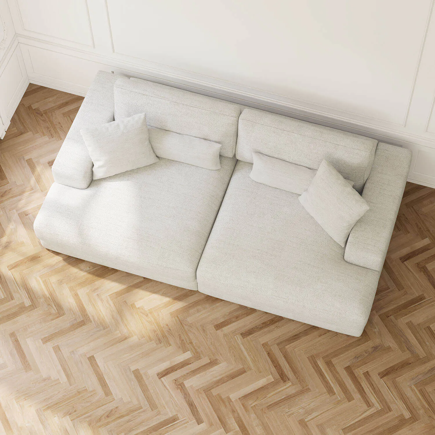 Djup Soffa 3-sits 268cm Greige - Milano