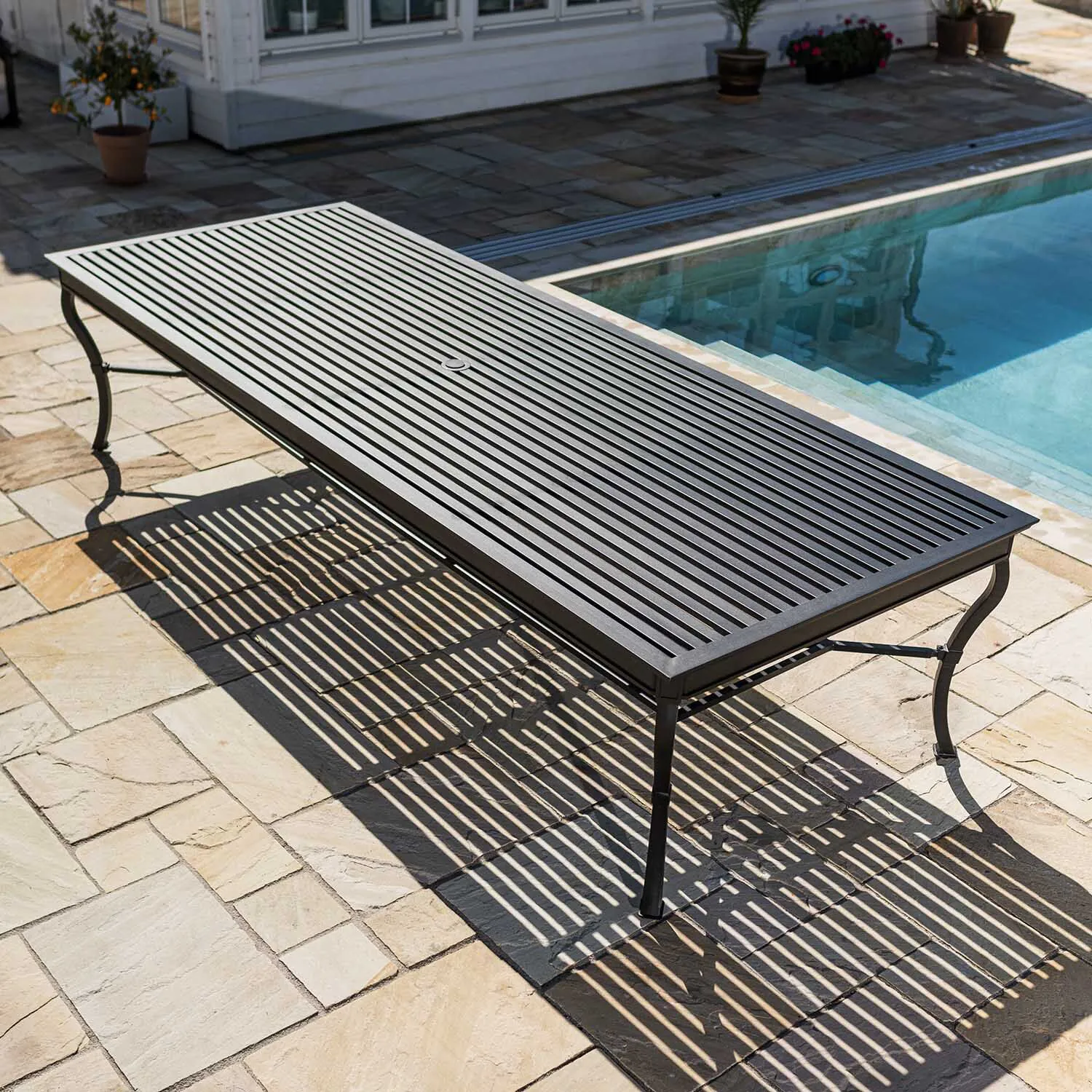 Matbord Utomhus Svart Aluminium St Tropez 320cm