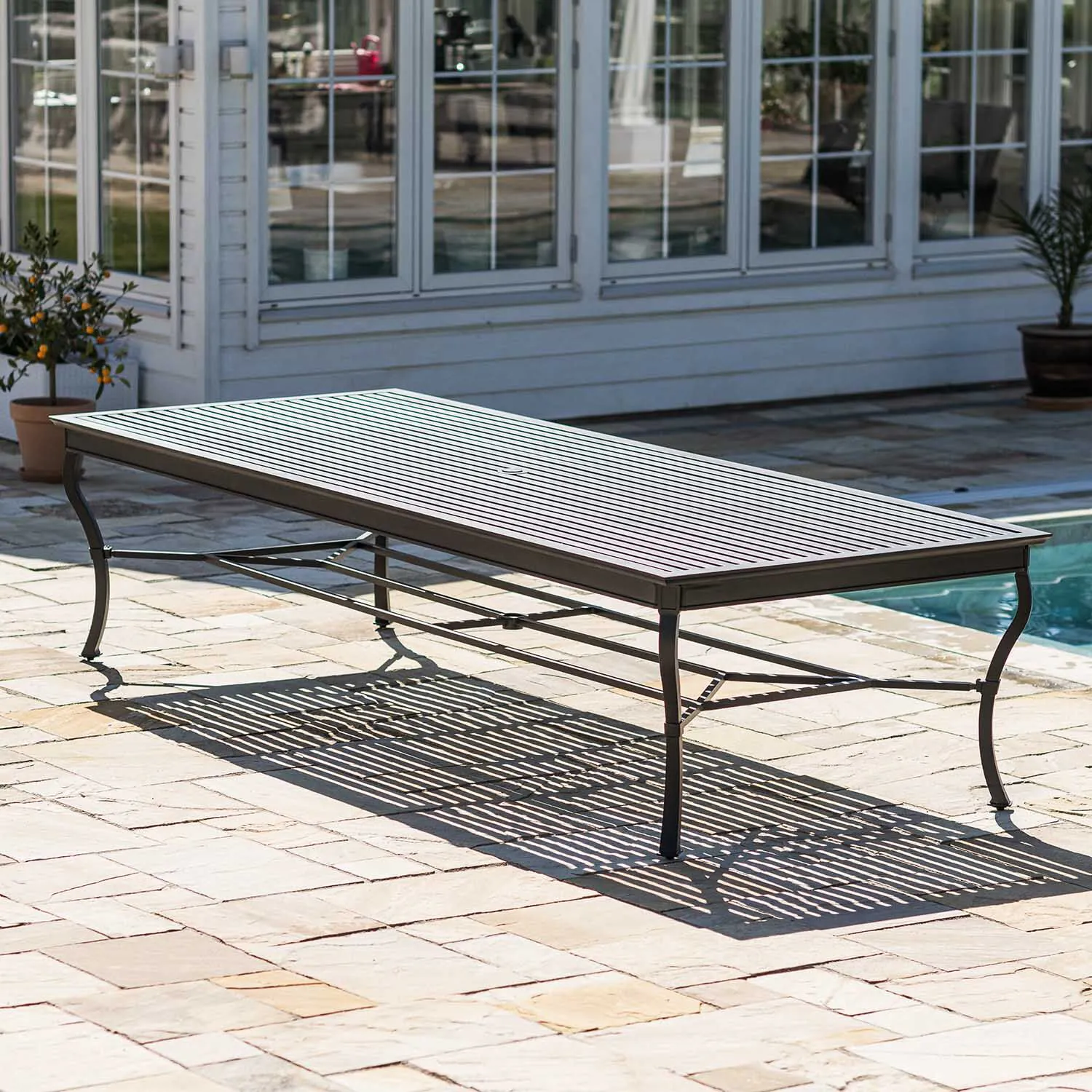 Matbord Utomhus Svart Aluminium St Tropez 320cm