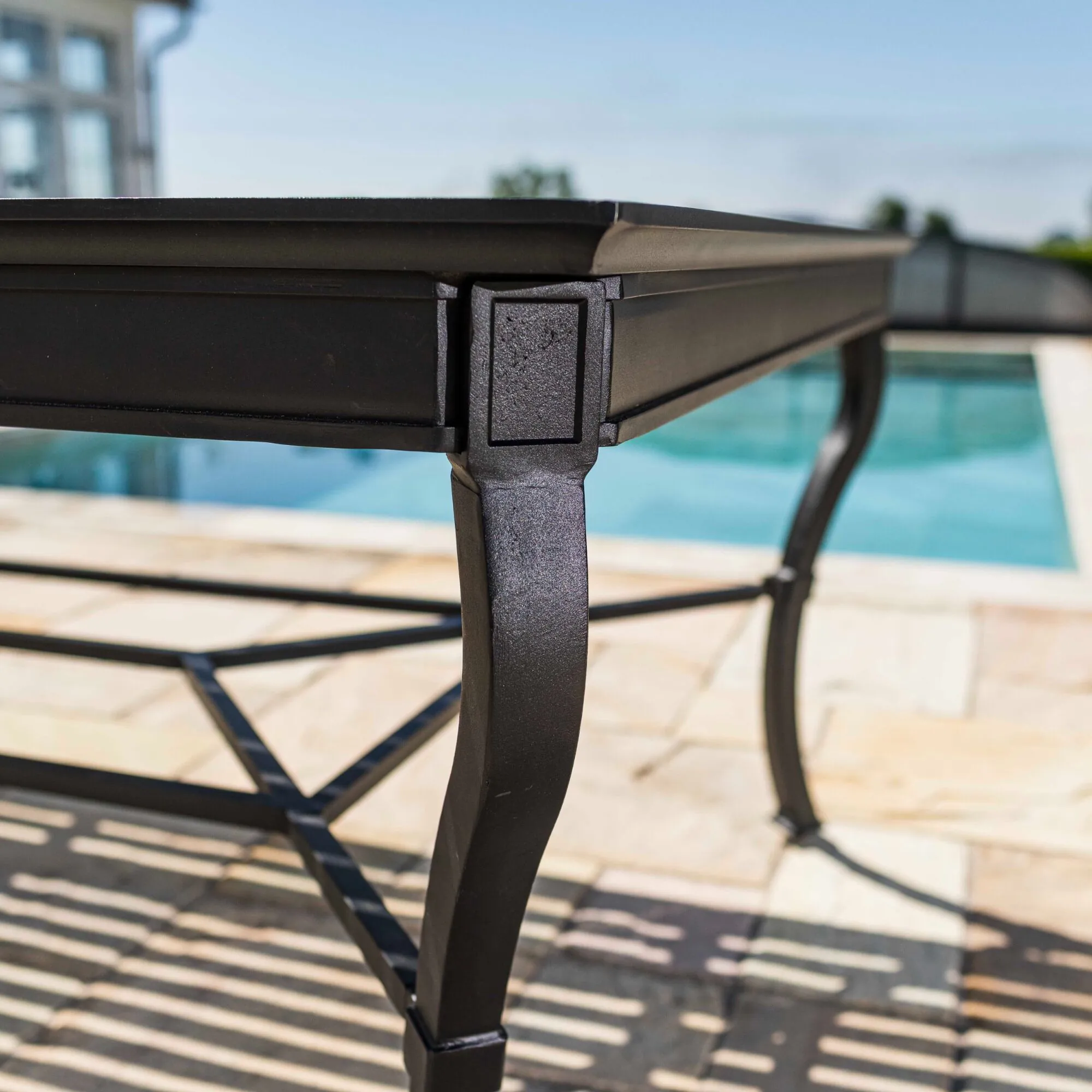 Matbord Utomhus Svart Aluminium St Tropez 320cm