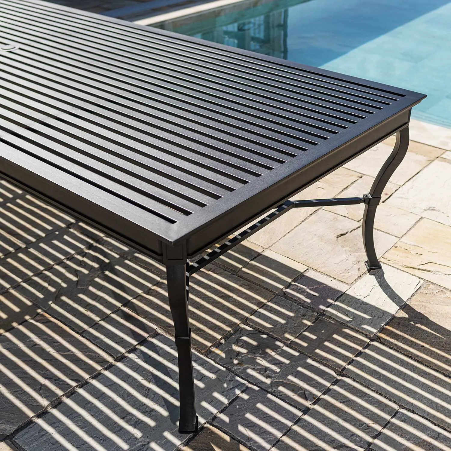 Matbord Utomhus Svart Aluminium St Tropez 320cm