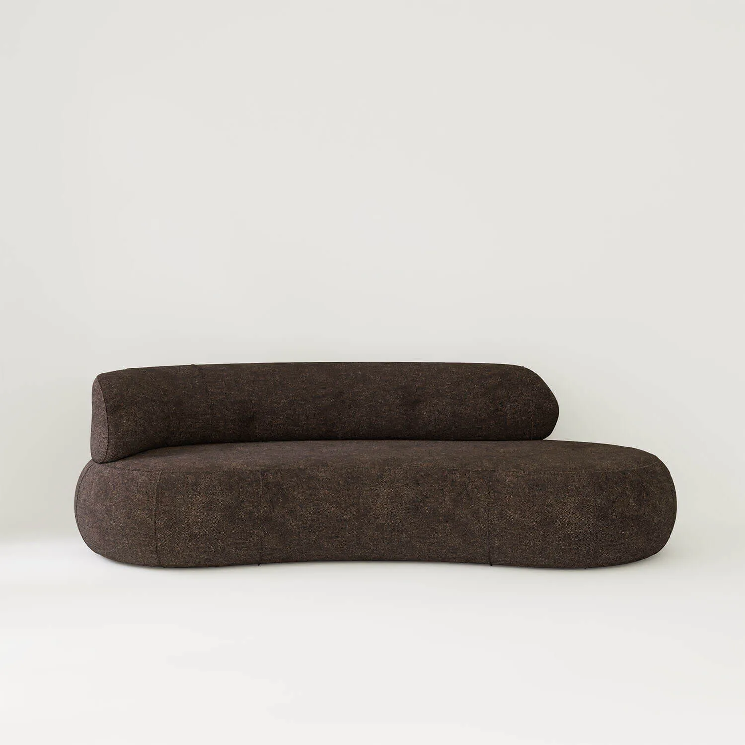 Soffa 3-sits 253cm Brun Armstöd Vänster - Malibu