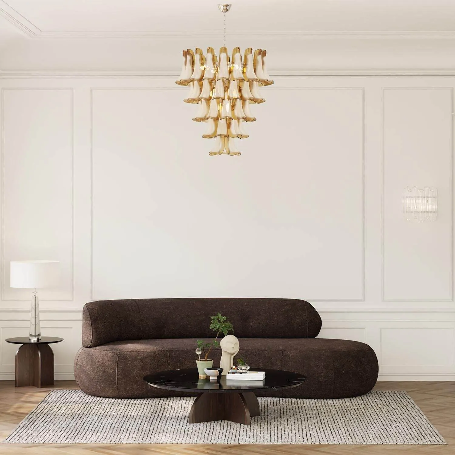 Soffa 3-sits 253cm Brun Armstöd Vänster - Malibu