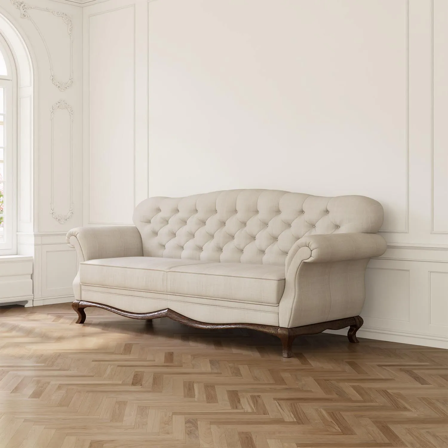 Soffa 3-sits 206cm Sand - Chesterfield