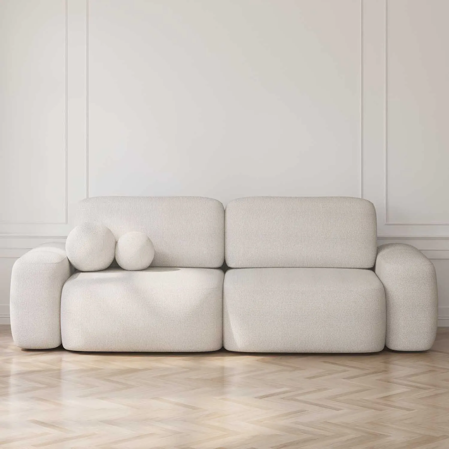 Soffa 3-sits 253cm Ivory - Huntington