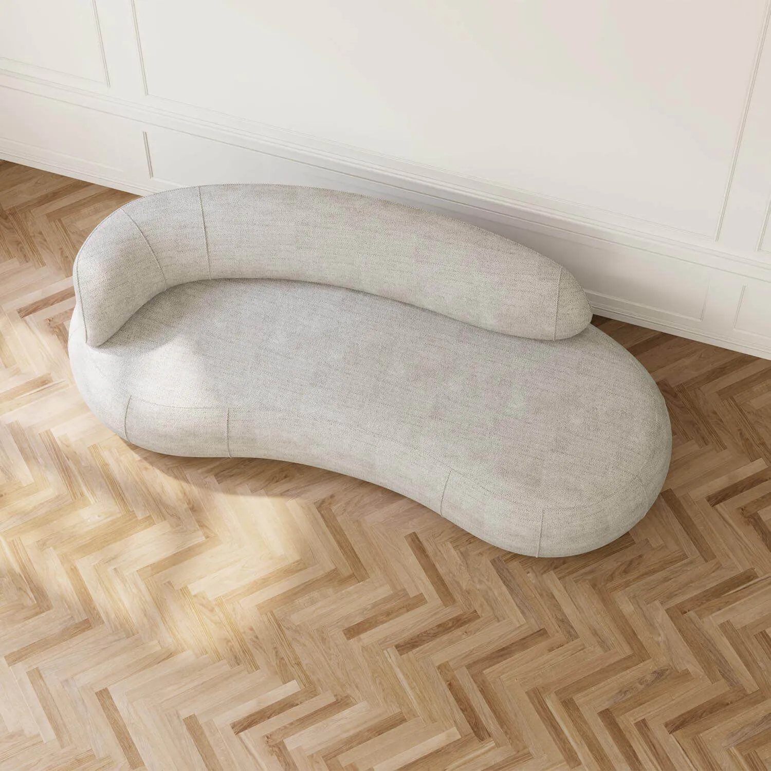 Soffa 3-sits 253cm Greige Armstöd Vänster - Malibu