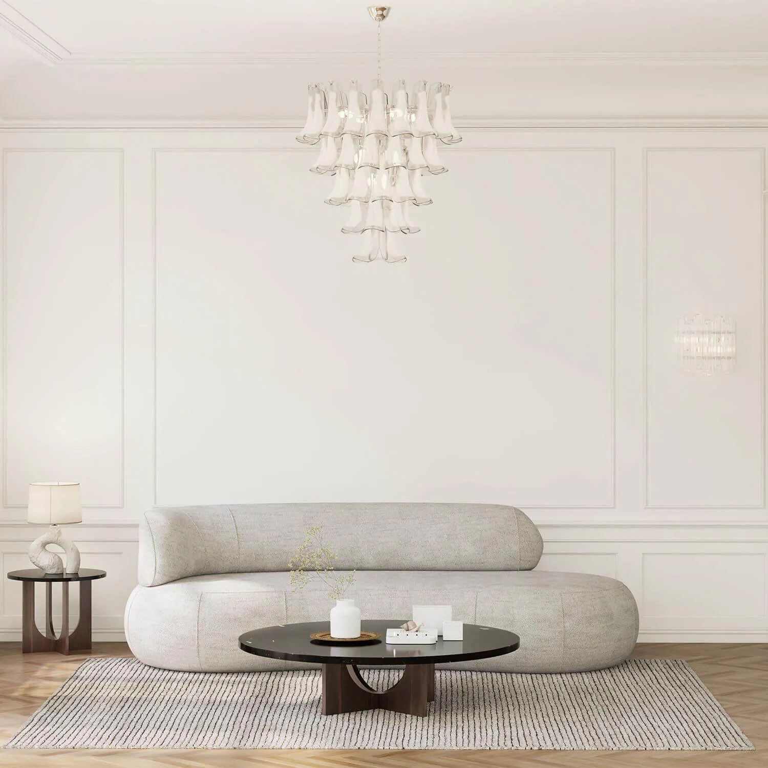 Soffa 3-sits 253cm Greige Armstöd Vänster - Malibu