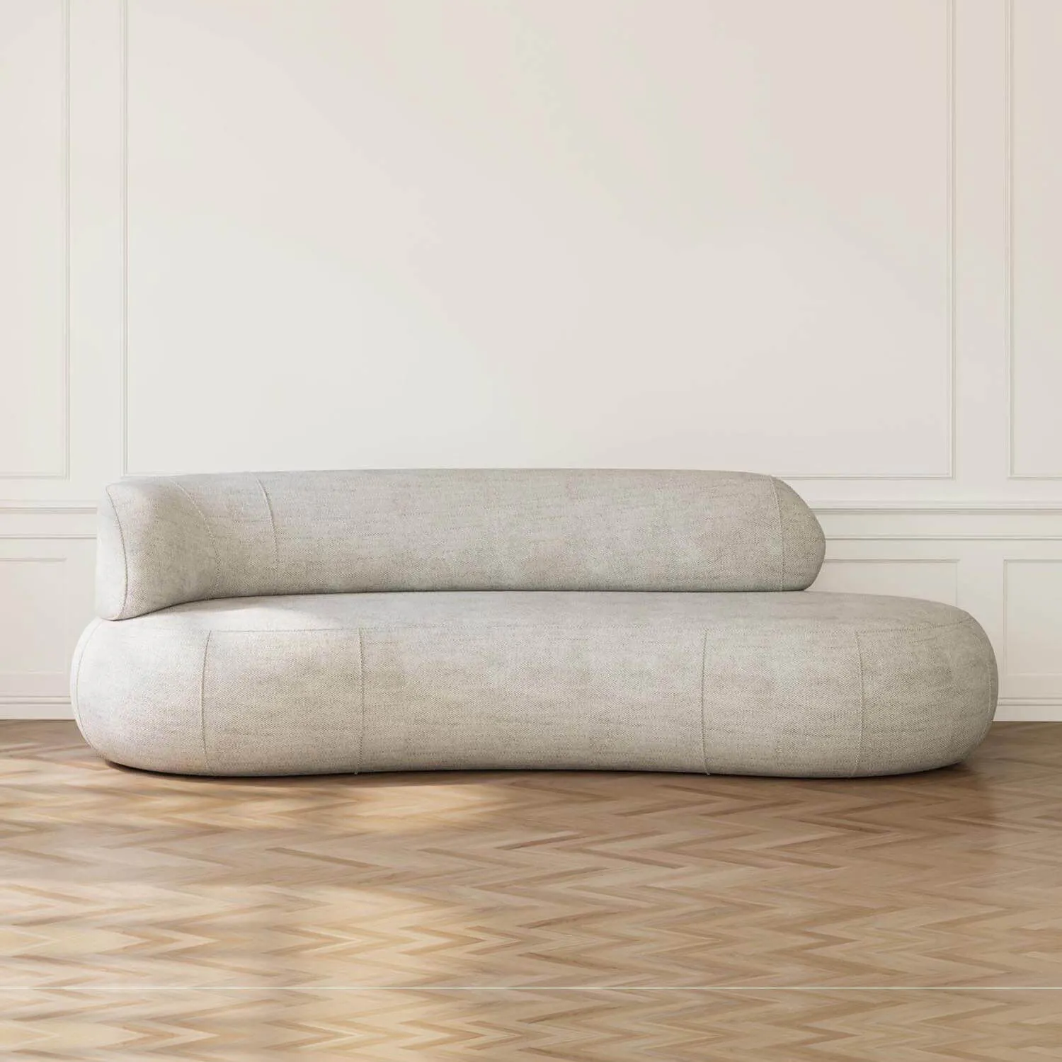 Soffa 3-sits 253cm Greige Armstöd Vänster - Malibu