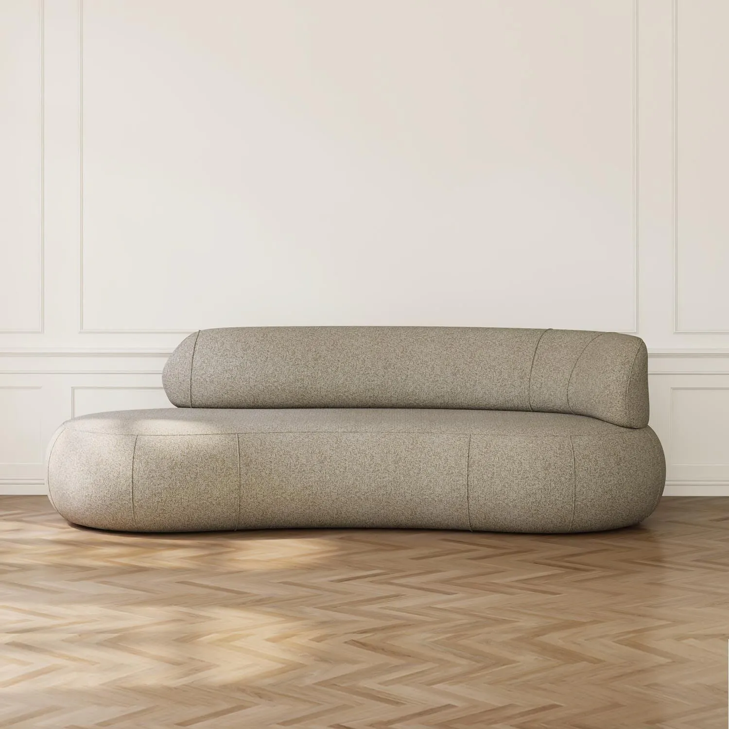 Soffa 3-sits 253cm Beige Armstöd Höger - Malibu