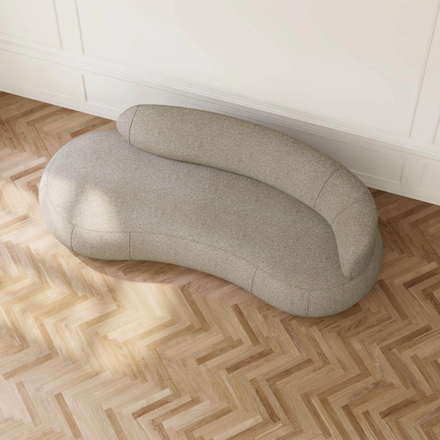 Soffa 3-sits 253cm Beige Armstöd Höger - Malibu