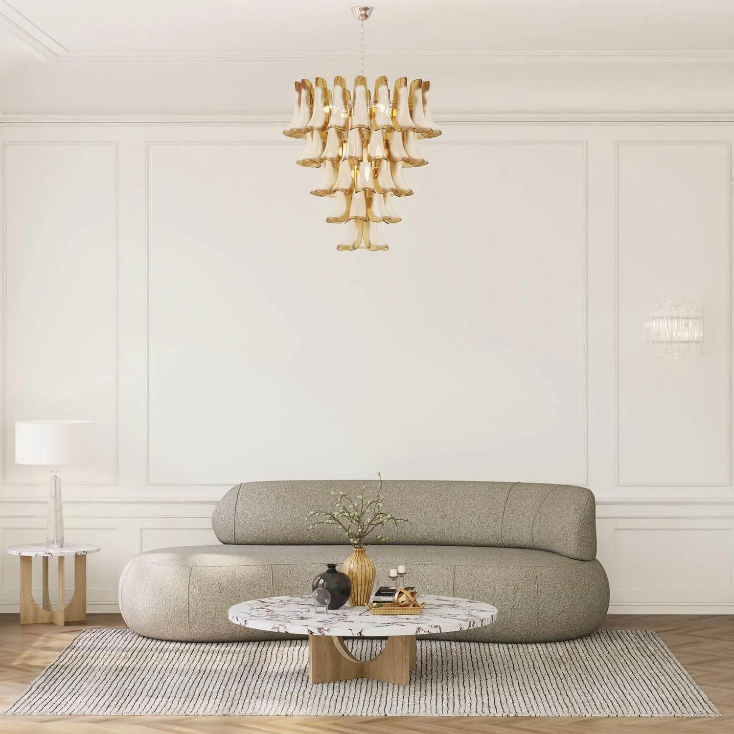 Soffa 3-sits 253cm Beige Armstöd Höger - Malibu